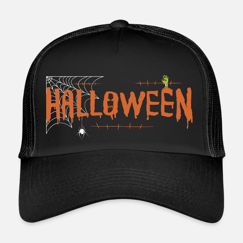 Halloween - Trucker Cap - Schwarz/Schwarz