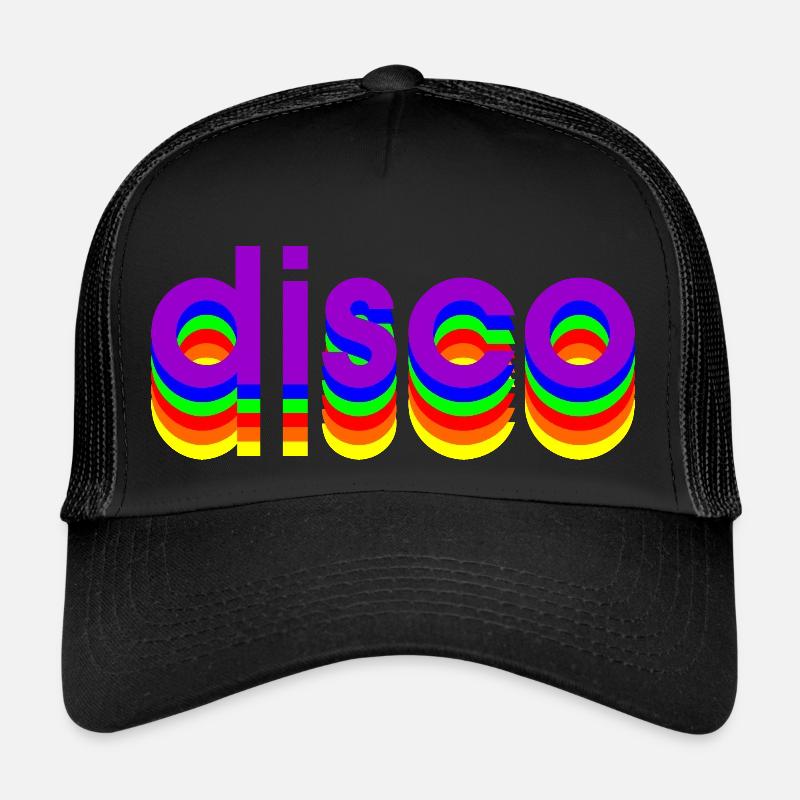 80er disco - Trucker Cap - Schwarz/Schwarz