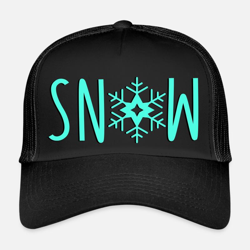 Snowflake Snow Trucker Cap