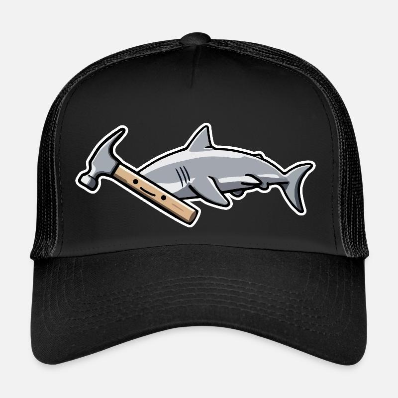 Requin marteau Requin cadeau requins requins marteau - Casquette trucker  - noir/noir