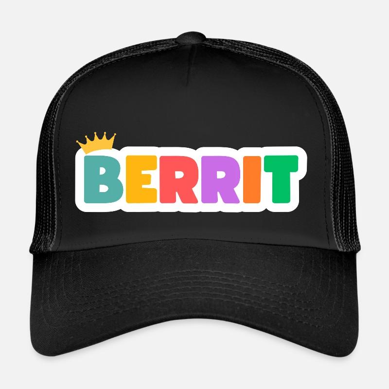 Berrit! Personalisierbar - Trucker Cap - Schwarz/Schwarz