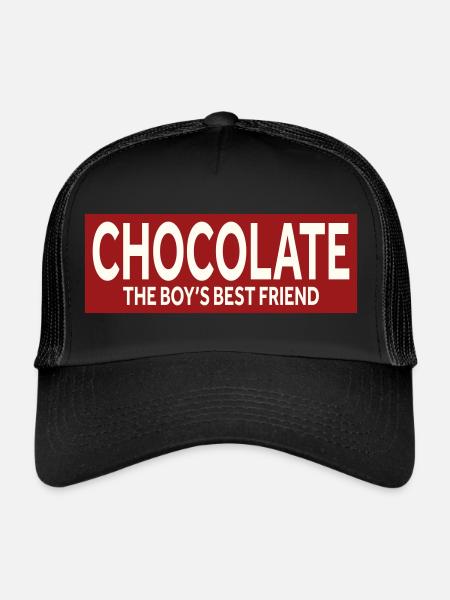 CHOCOLATE – THE BOY'S BEST FRIEND - Trucker Cap - black/black - Front