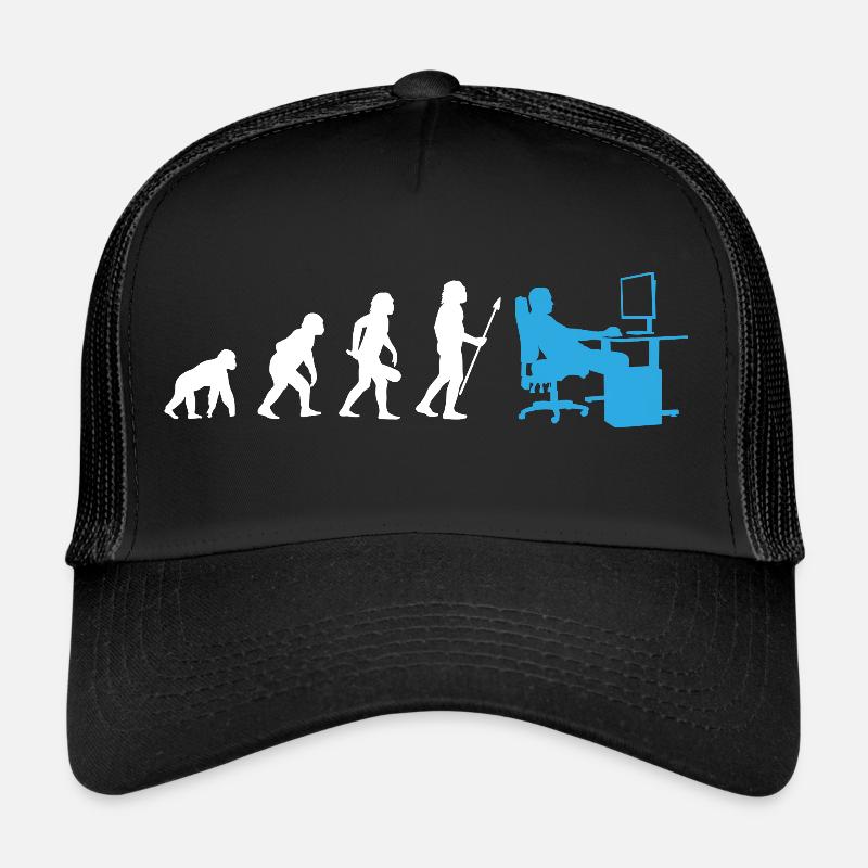 Evolution des nerds - Casquette trucker  - noir/noir