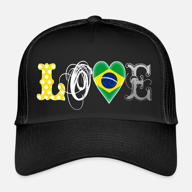 Amour Brésil Blanc Casquette trucker 