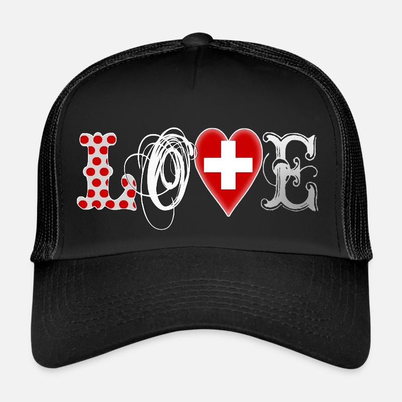 Amour Suisse Blanc Casquette trucker 