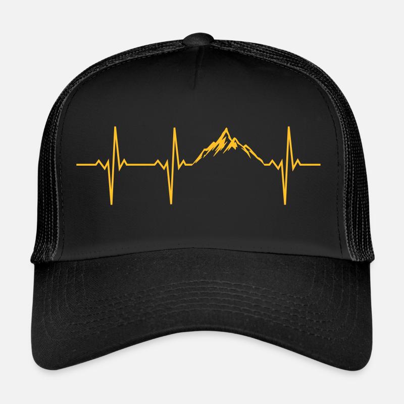 BERGE IM HERZEN - Trucker Cap - Schwarz/Schwarz