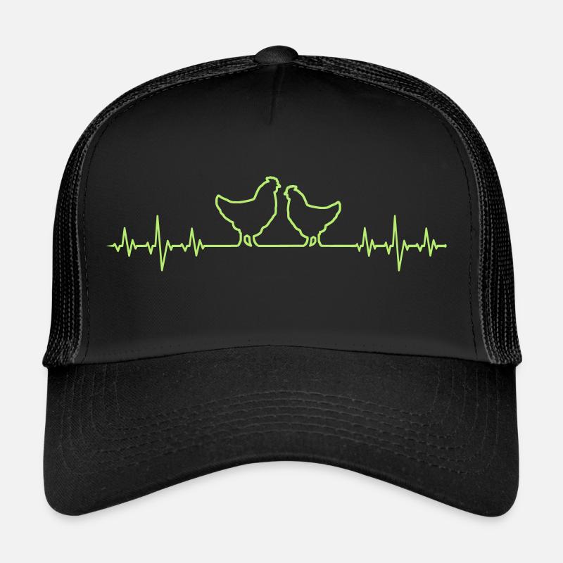 Hühner - Trucker Cap - Schwarz/Schwarz
