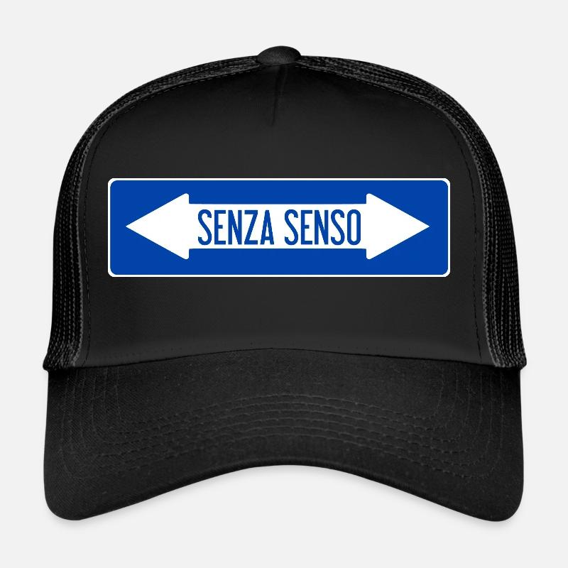 Signe de route de non-sens - Casquette trucker  - noir/noir