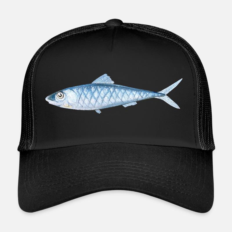 Poissons peints - Casquette trucker  - noir/noir