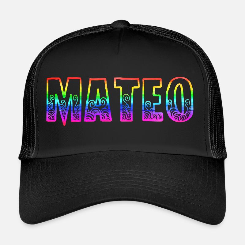 mateo rs rainbow Trucker Cap