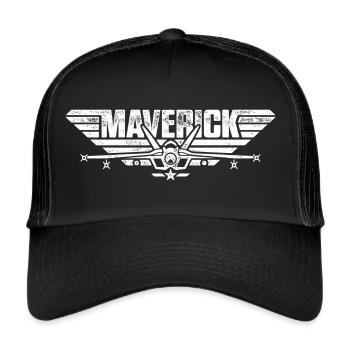 Top Gun Maverick Fighter Jet Logo - Trucker Cap - black/black - Front