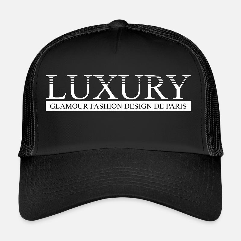 LUXURY GLAMOUR - Trucker Cap - Schwarz/Schwarz