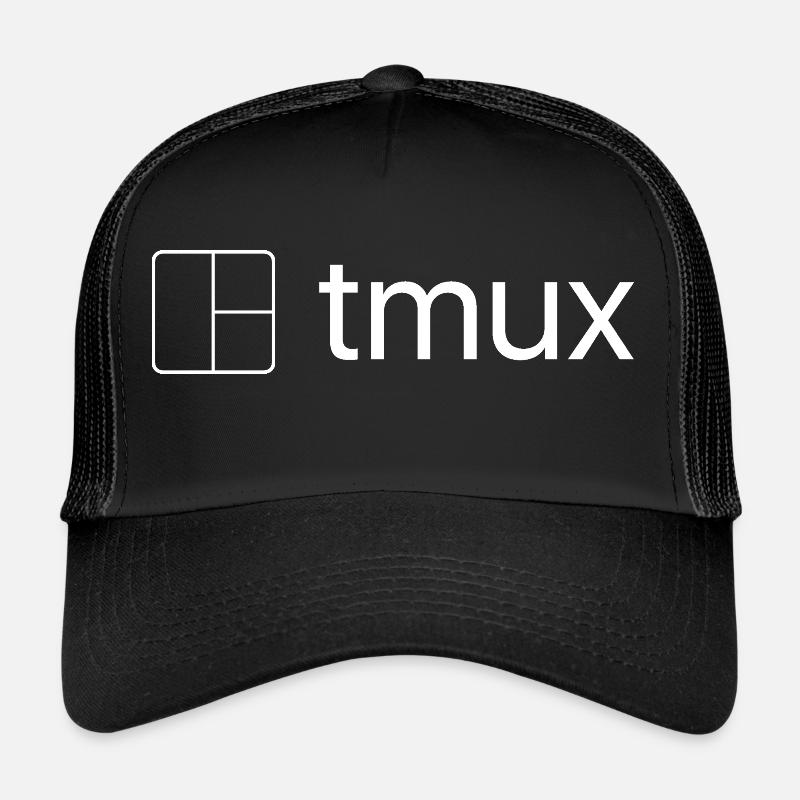 tmux Logo - Trucker Cap - Schwarz/Schwarz