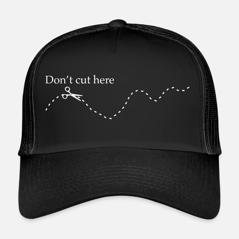 Ne pas découper - couture - humour - Casquette trucker  - noir/noir