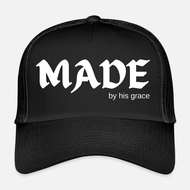 Made by his grace - Christian - Trucker Cap - black/black