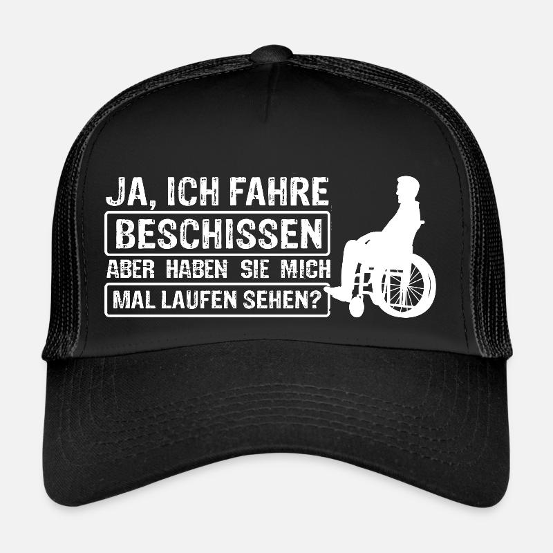 Rollstuhlfahrer Rollstuhl Spruch Geschenkidee Trucker Cap