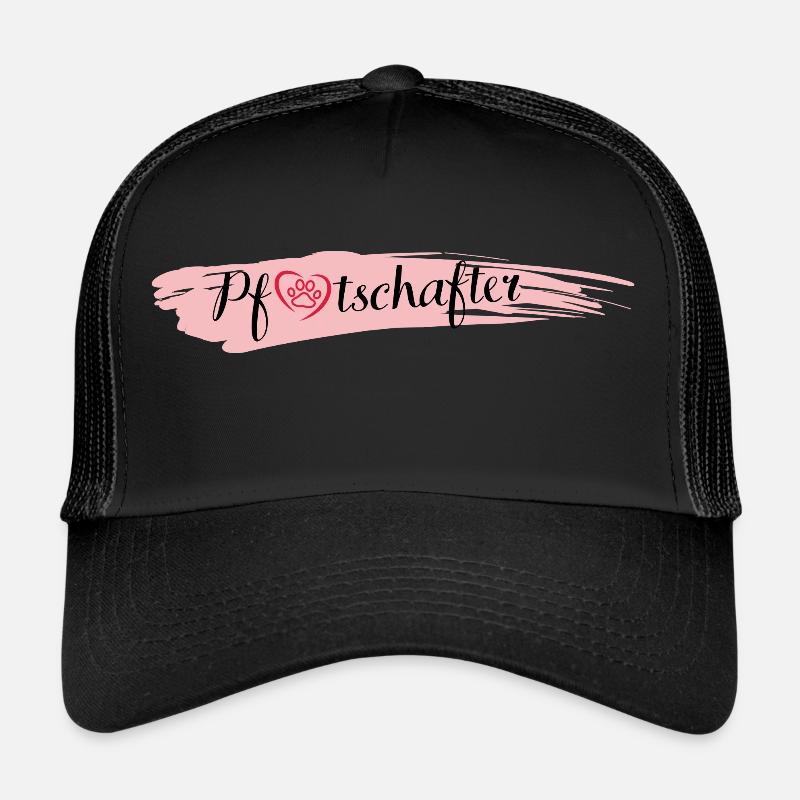Pfotschafter mit Herz und Pfote - Trucker Cap - Schwarz/Schwarz