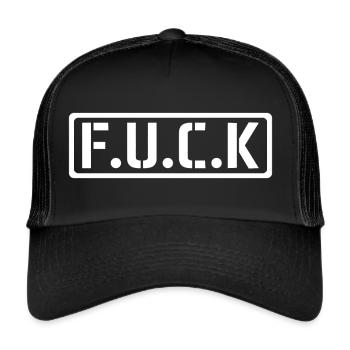 FUCK V.1 - Logo - Trucker Cap - black/black - Front