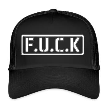 FUCK V.2 - Logo Outlines - Trucker Cap - black/black - Front