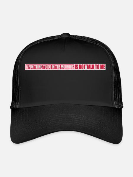 ne me parle pas - Casquette trucker  - noir/noir - Devant