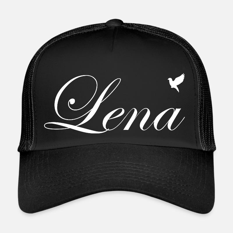 Lena beau nom Blanc Casquette trucker 