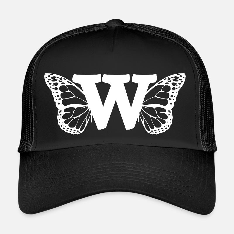 lettre w papillon Casquette trucker 