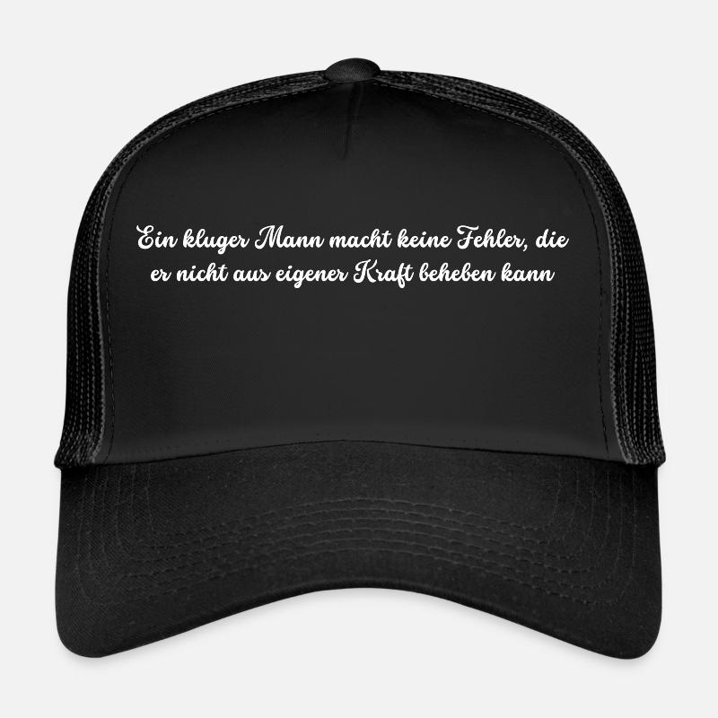 ein kluger Mann - Trucker Cap - Schwarz/Schwarz