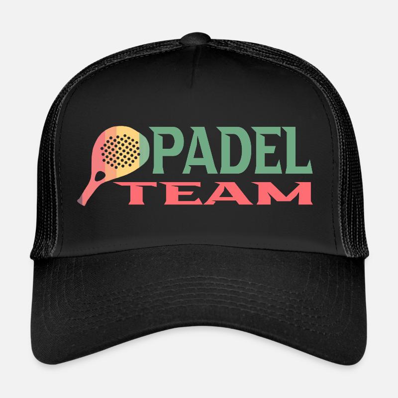 Padel Mannschaft - Trucker Cap - Schwarz/Schwarz