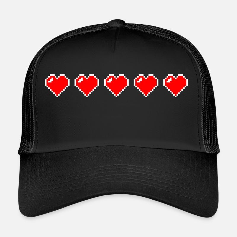 Five Hearts Five Hearts Five Hearts Cinco Corazones Red Red Trucker Cap