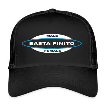Basta Finito - Dark Force / blue - Trucker Cap - Schwarz/Schwarz - Vorne