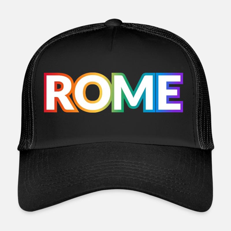Texte arc-en-ciel ROME PRIDE Casquette trucker 