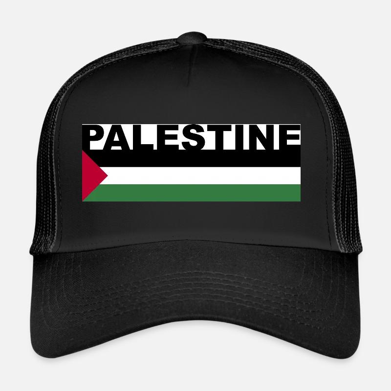 Palästina - Trucker Cap - Schwarz/Schwarz