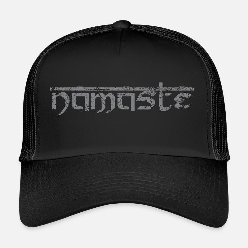 namaste 02 - Trucker Cap - black/black