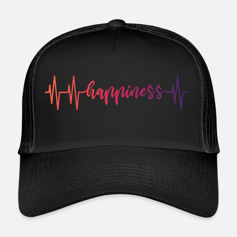 HEARTBEAT HAPPINESS GRADIENT RED DARK Casquette trucker 
