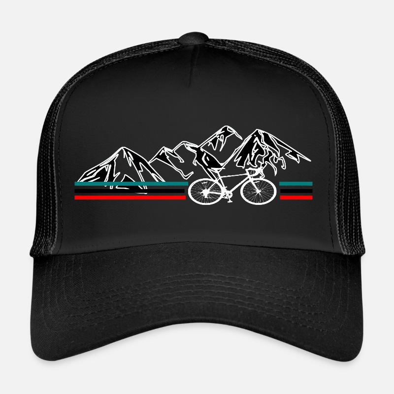 Fahrrad Rennrad Design - Trucker Cap - Schwarz/Schwarz