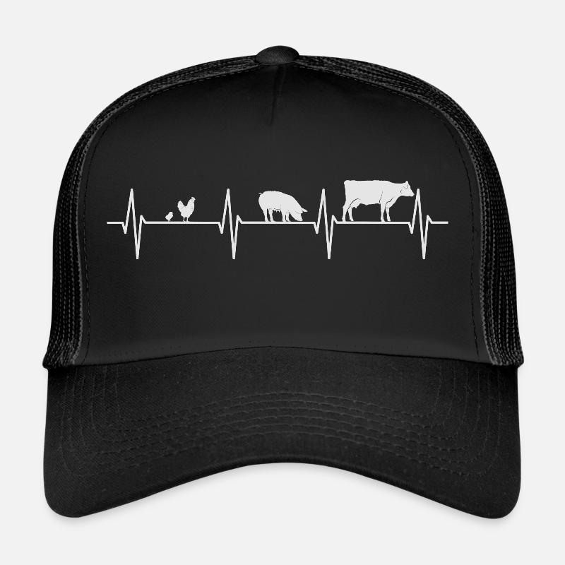 Farm heartbeat - Trucker Cap - black/black