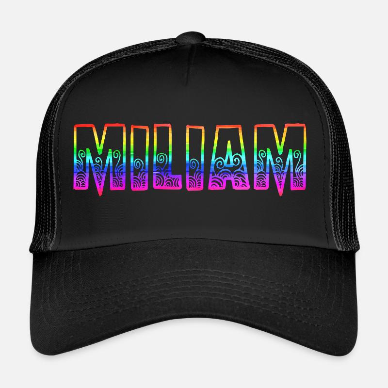 miliam rs rainbow Trucker Cap