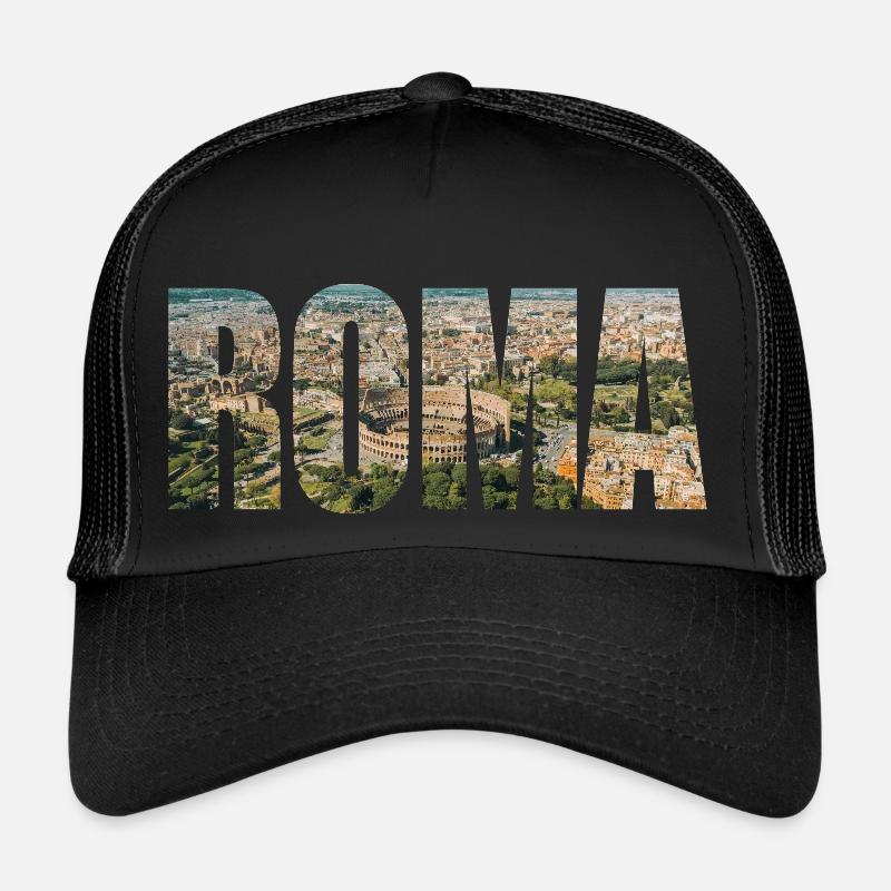 roma rom - Trucker Cap - Schwarz/Schwarz