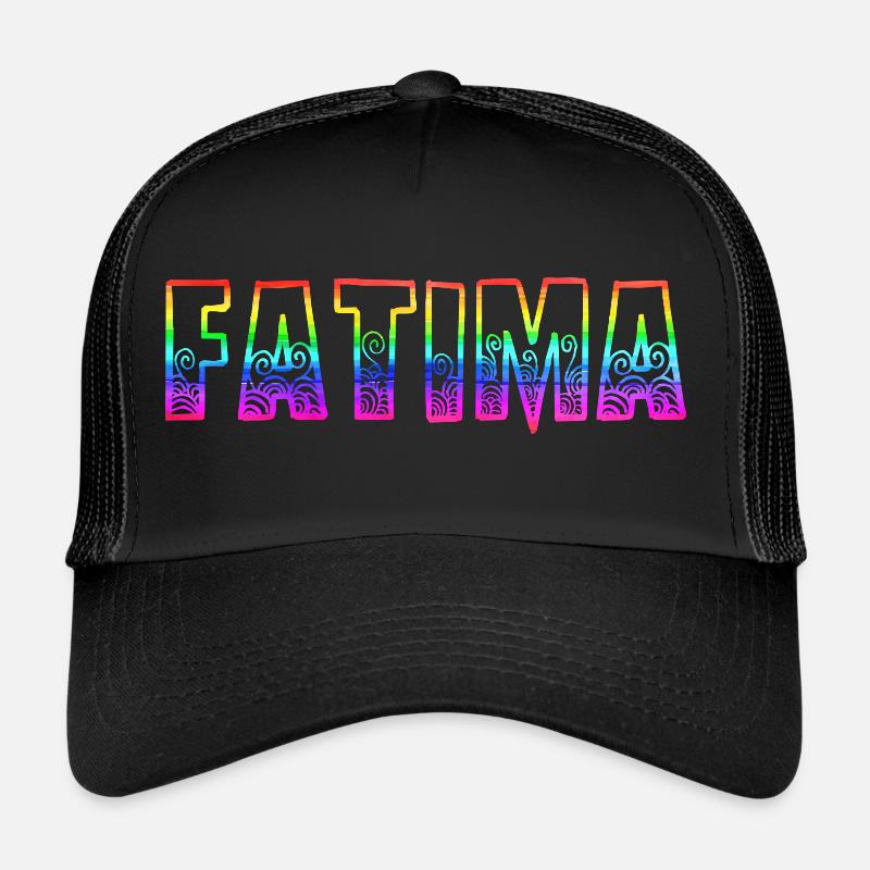 Fatima RS Arc-en-ciel - Casquette trucker  - noir/noir