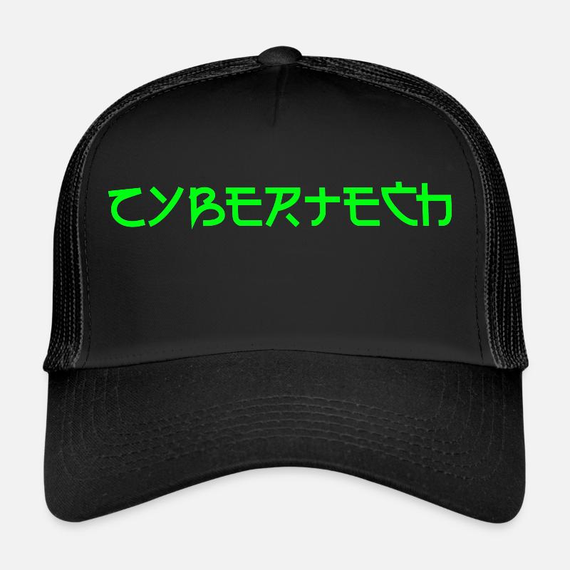 cybertech ohne kontur - Trucker Cap - Schwarz/Schwarz
