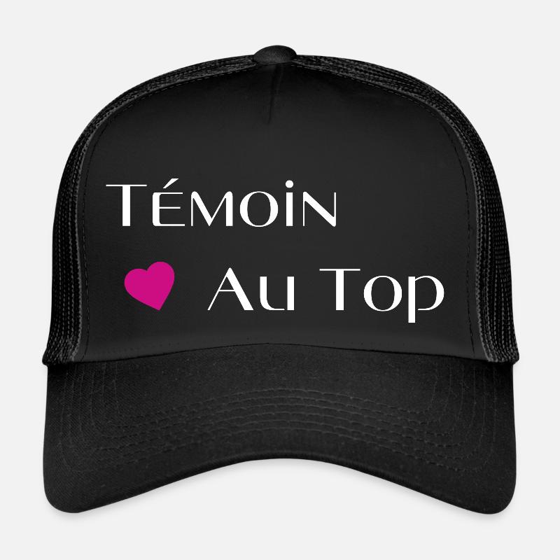 Témoin au top - Casquette trucker  - noir/noir