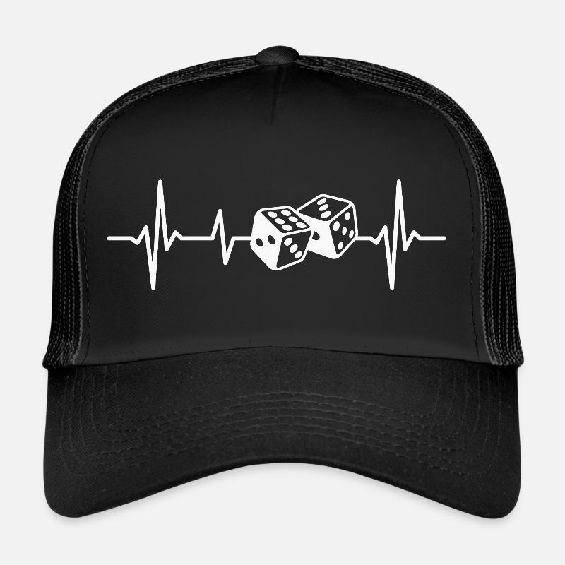 Dice Heartbeat Dice Game Trucker Cap
