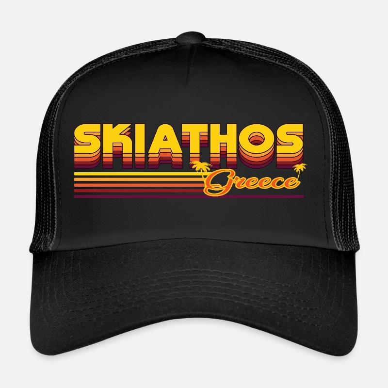 Skiathos: Summery retro design Trucker Cap