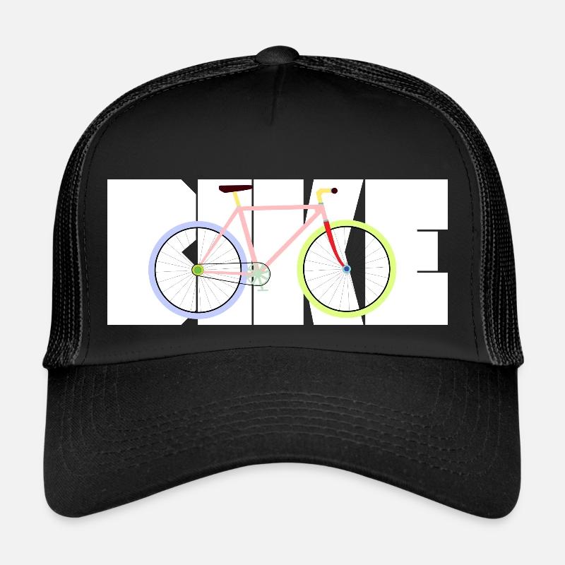 Single Speed bunt - Trucker Cap - Schwarz/Schwarz