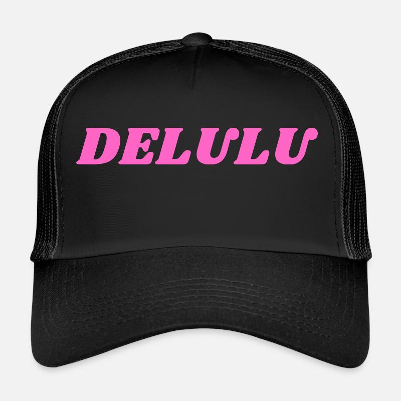DELULU, Pink - Trucker Cap - black/black