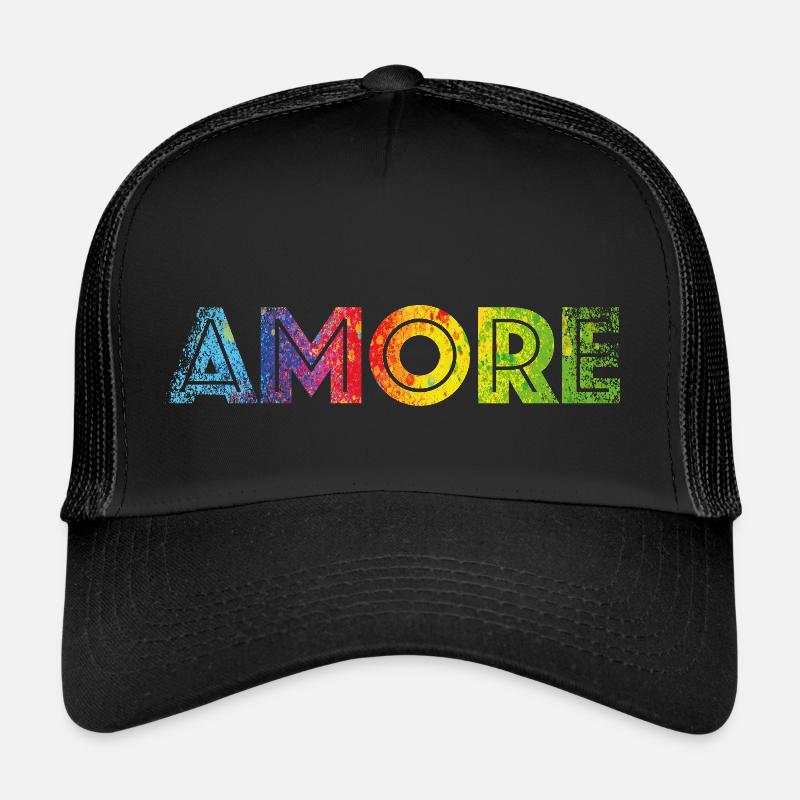 Couleurs AMORE mouchetées Casquette trucker 