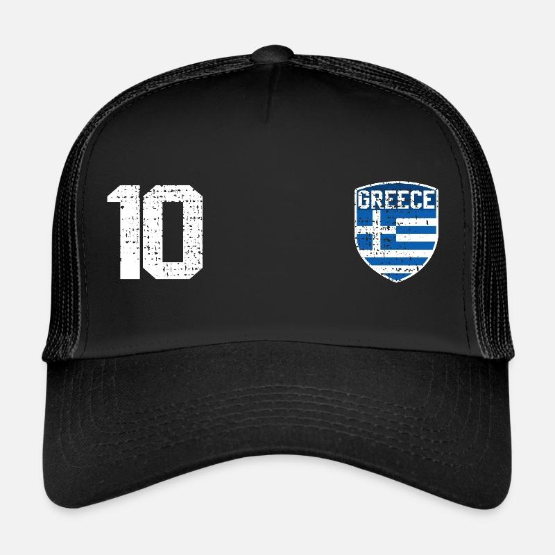 Maillot de la grèce - Casquette trucker - noir/noir
