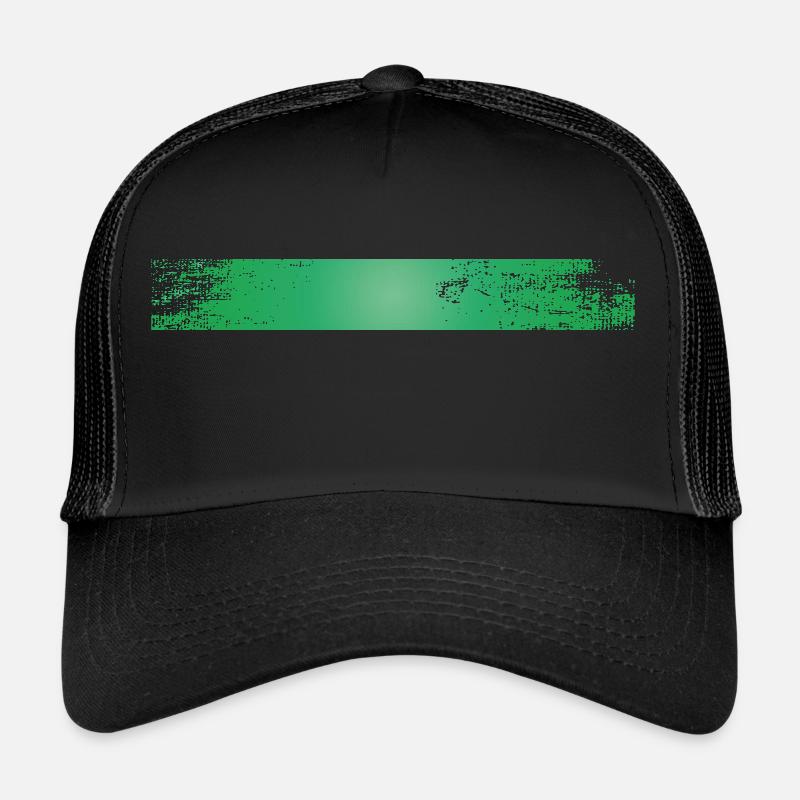 Farbe Klecks Spritzer Maler Geschenk Streifen grün Trucker Cap