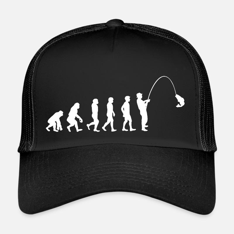 Angler fishing fisherman evolution evolution Trucker Cap