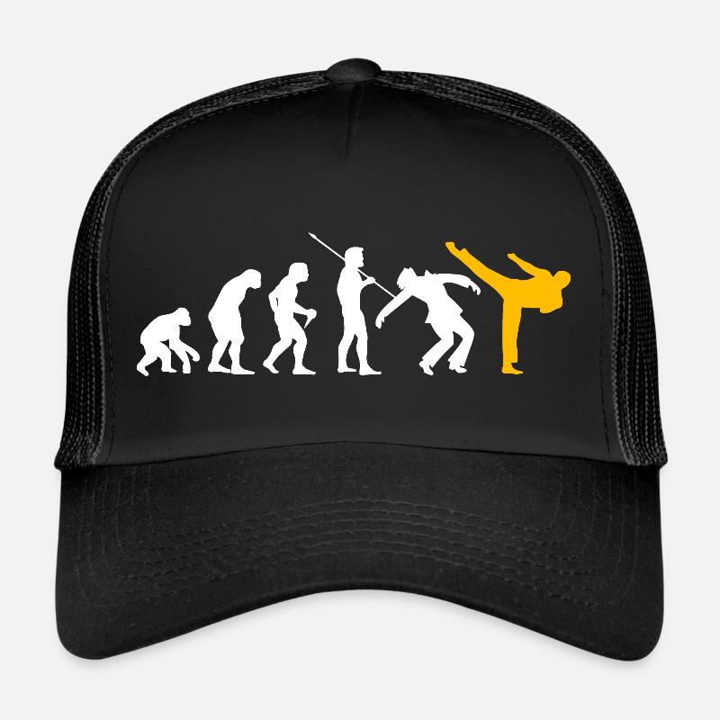 Kickboxen Evolution Kickboxer Karate Taekwondo - Trucker Cap - Schwarz/Schwarz